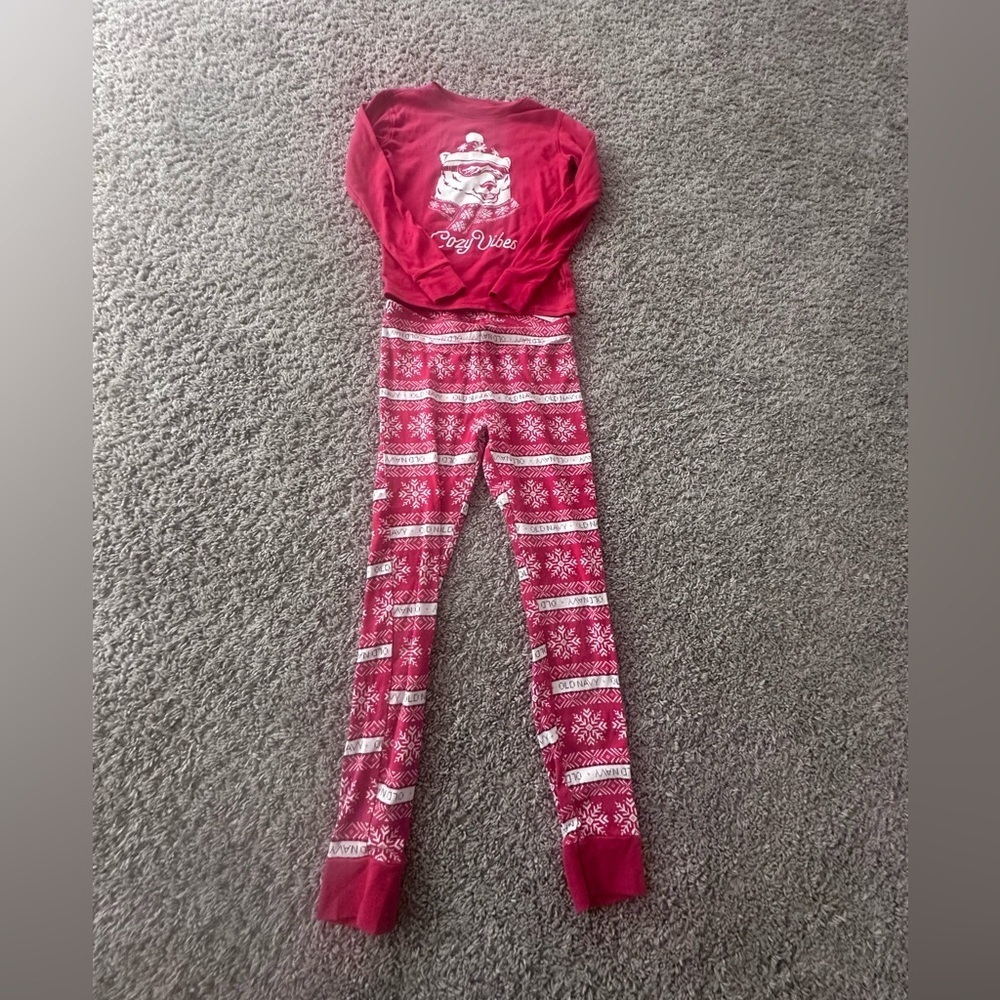 Preloved Navy Red and White Holiday Pajama Set